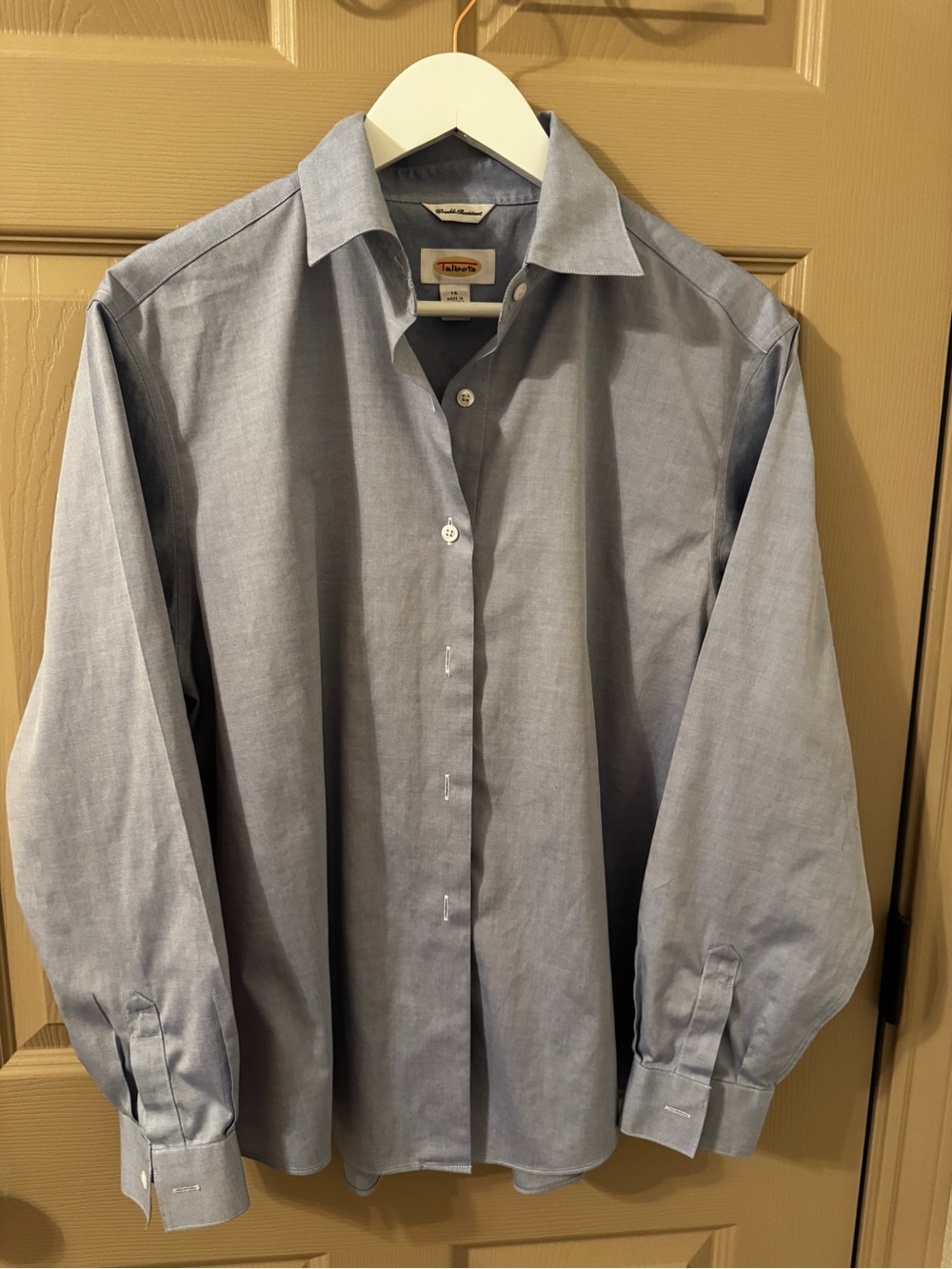 Talbots Light Blue Button-Front Blouse